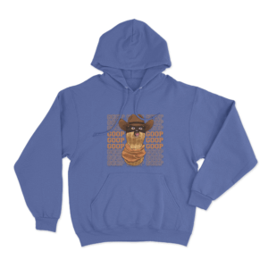 Goop Cowboy Peanut Unisex Hoodie Blue
