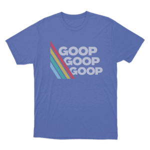 Goop Goop Goop Stripe Unisex T Shirt Blue