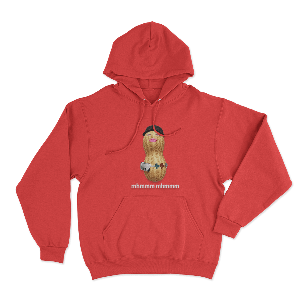 Mhmmm Mhmmm Peanut Unisex Hoodie Red Mhmmm Mhmmm Peanut Unisex Hoodie Red
